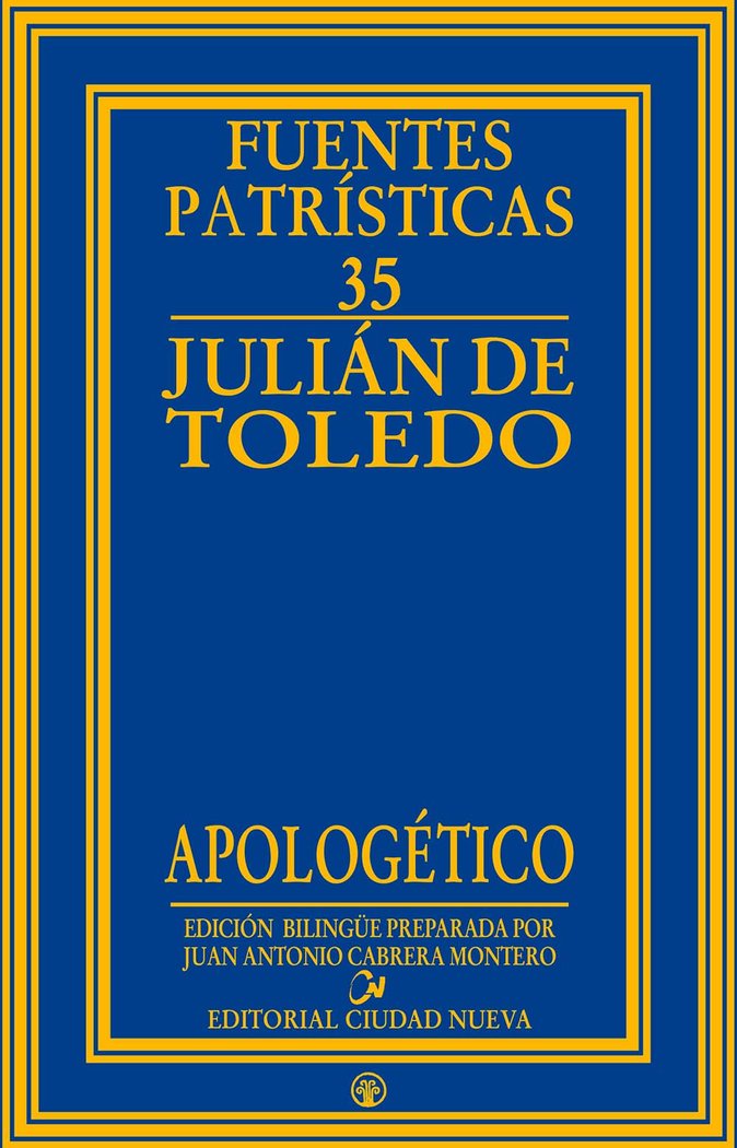 APOLOGETICO, de JULIAN DE TOLEDO | portada del libro