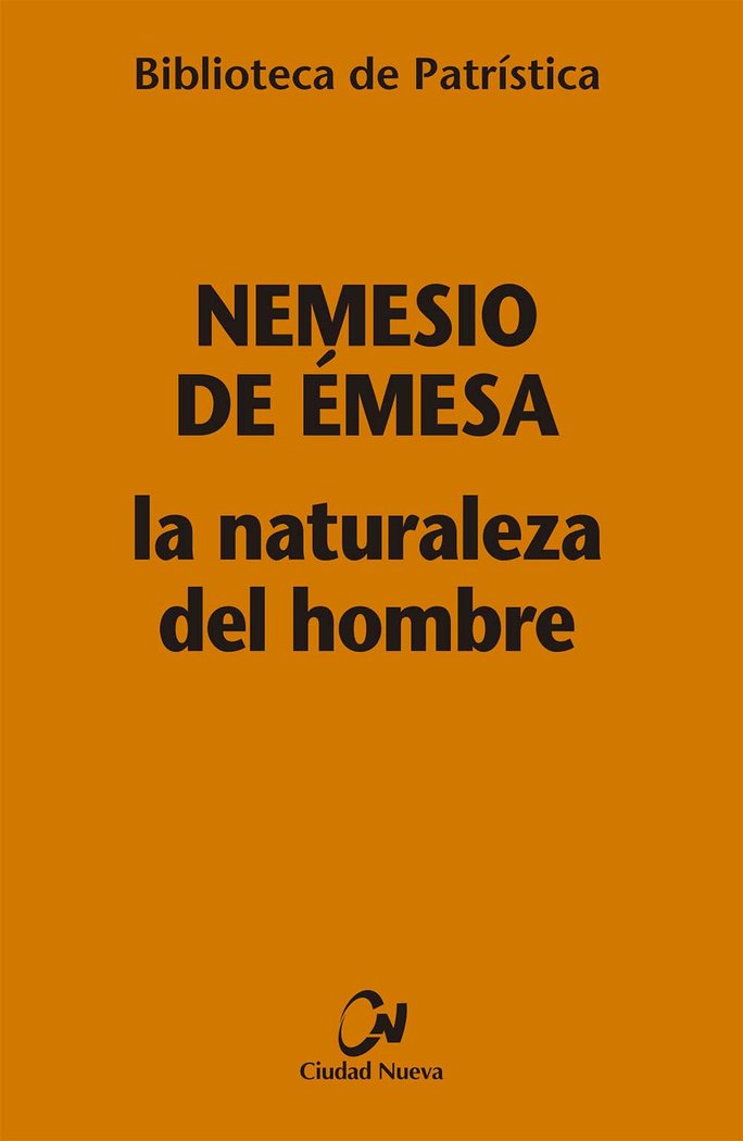 La naturaleza del hombre, de NEMESIO DE EMESA | portada del libro