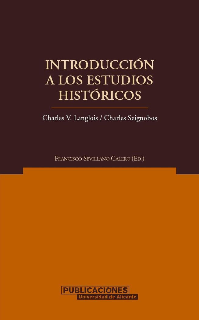 Introducción a los estudios históricos, de Langlois | portada del libro