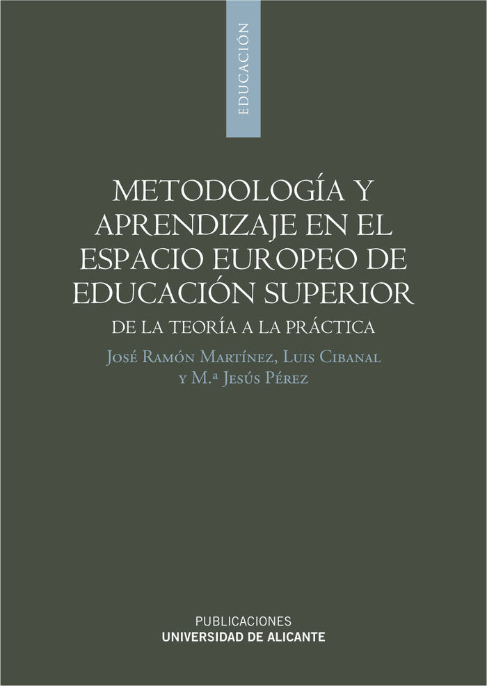 Metodología y aprendizaje en el espacio europeo de educación superior, de Martínez Riera | portada del libro