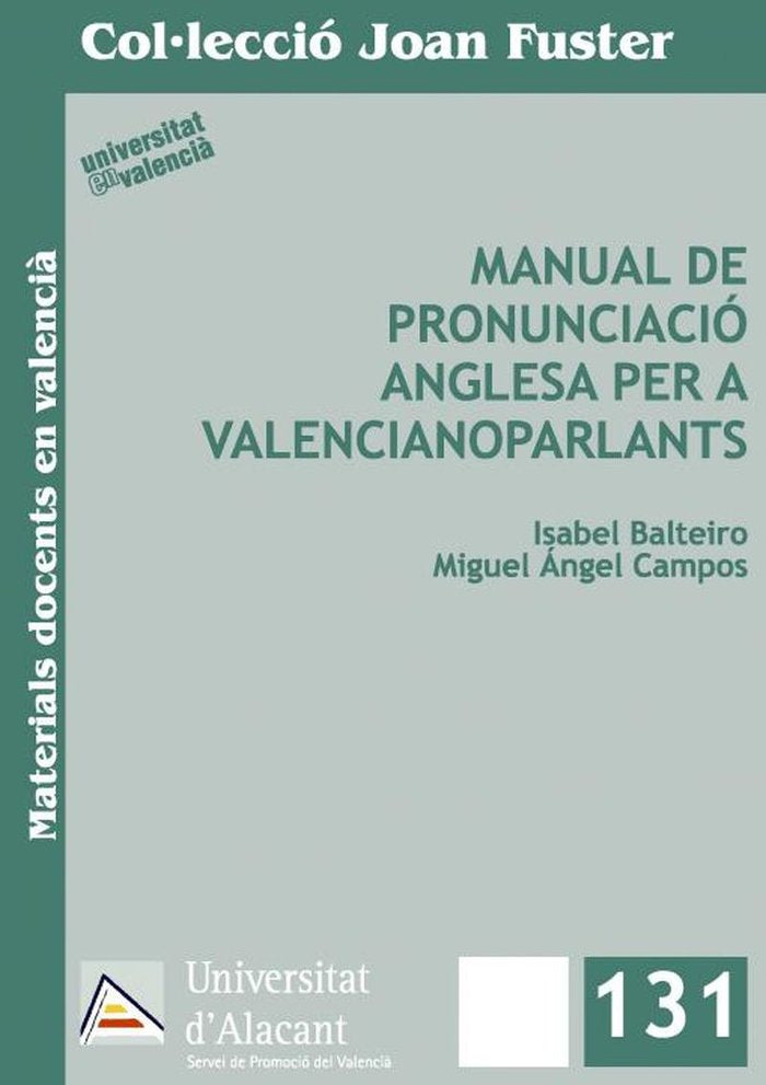 Manual de pronunciació anglesa per a valencianoparlants, de Balteiro Fernández | portada del libro