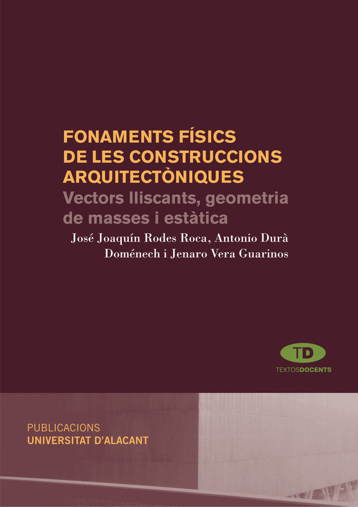 Fonaments físics de les contruccions arquitectòniques, de Rodes Roca | portada del libro