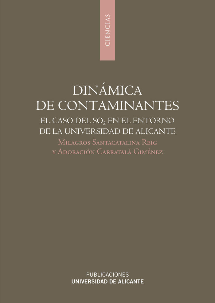 Dinámica de contaminantes, de Santacatalina Reig | portada del libro