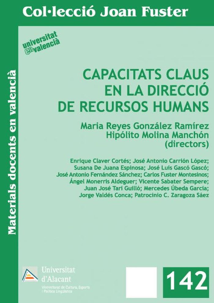 Capacitats clau en la direcció de recursos humans, de De Juana Espinosa, Susana | portada del libro