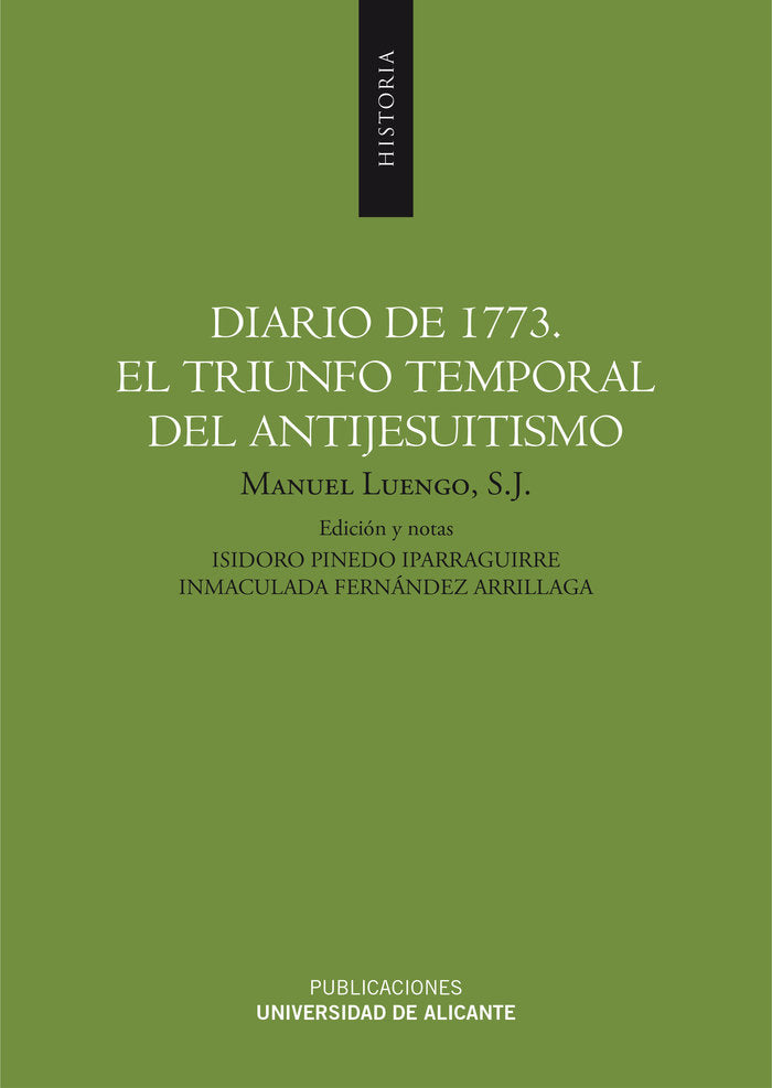 Diario de 1773, de Luengo S.I., Manuel | portada del libro
