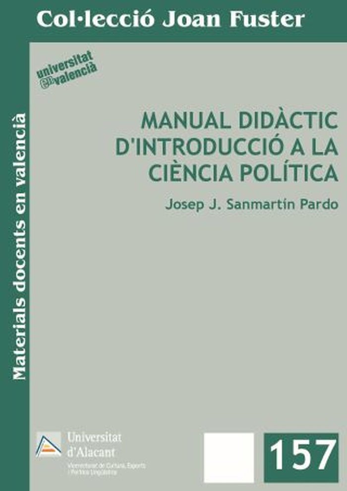 Manual didàctic d'introducció a la ciència política, de Sanmartin Pardo, Josep Jesús | portada del libro