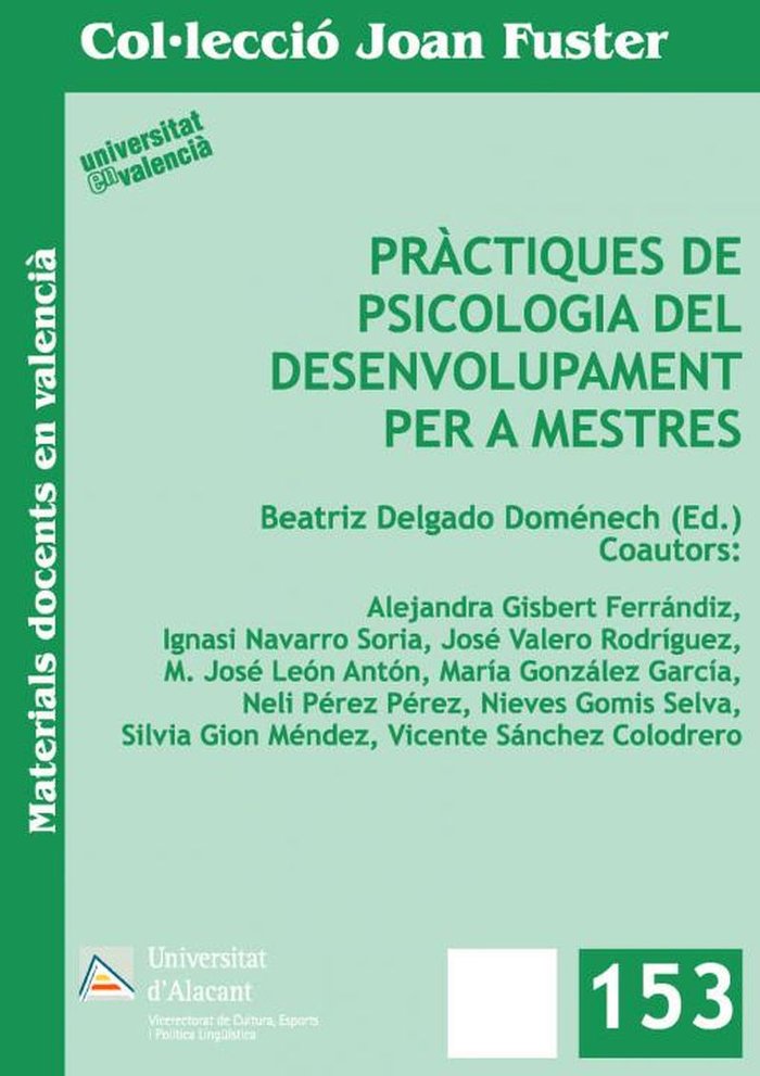 Pràctiques de Psicologia del Desenvolupament per a mestres, de Delgado Domenech, Beatriz | portada del libro