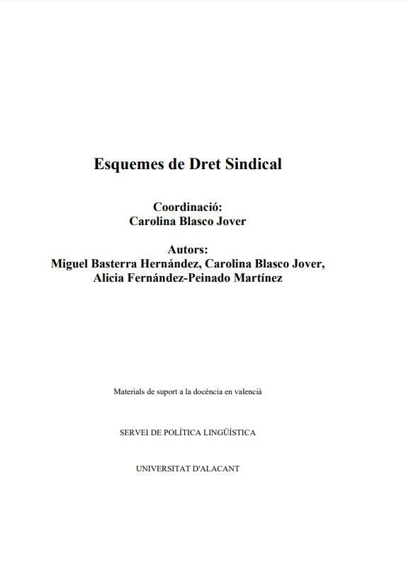 Esquemes de dret sindical, de AA.VV. | portada del libro