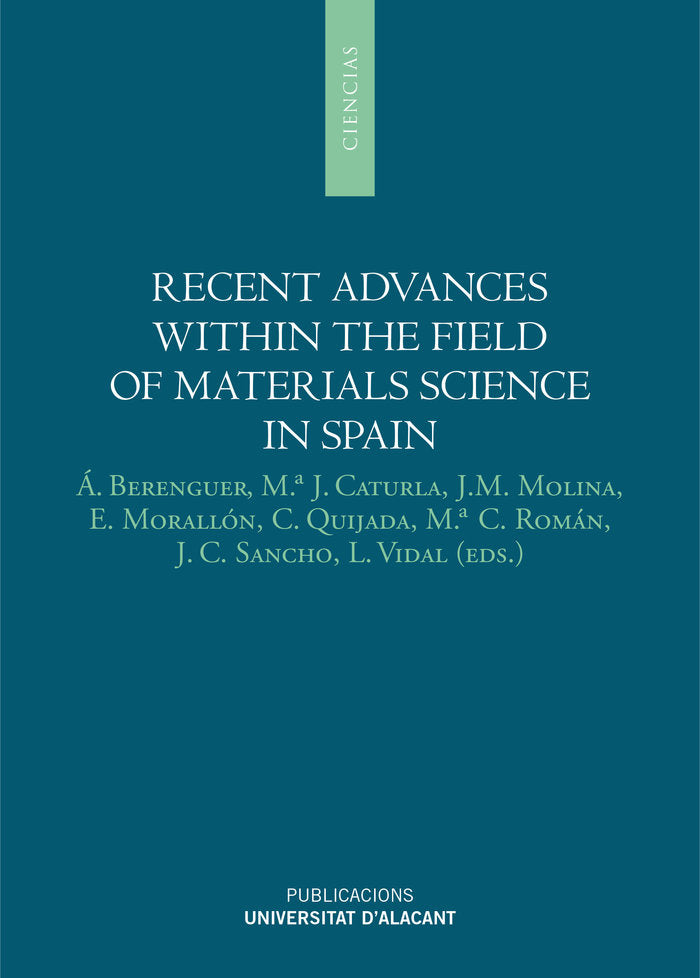 Recent advances within the field of materials science in Spain, de Varios autores | portada del libro