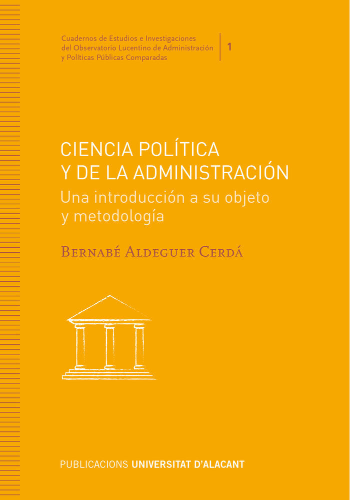 Ciencia Política y de la Administración, de Aldeguer Cerdà, Bernabé | portada del libro
