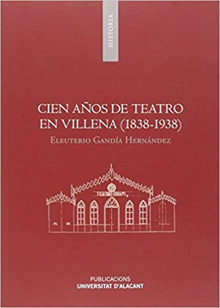 Cien años de teatro en Villena (1838-1938), de Gandía Hernández, Eleuterio | portada del libro