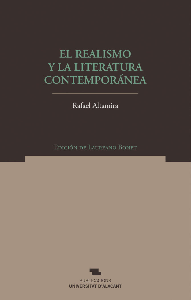 El Realismo y la literatura contemporánea, de Altamira y Crevea, Rafael | portada del libro