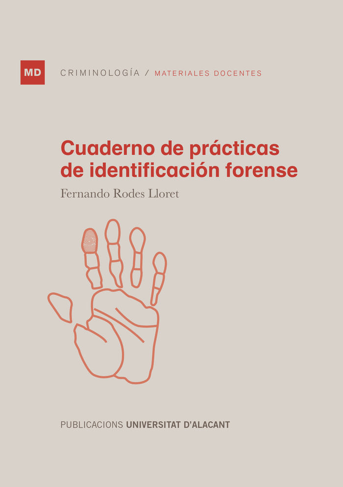 Cuaderno de prácticas de identificación forense, de Rodes Lloret, Fernando | portada del libro