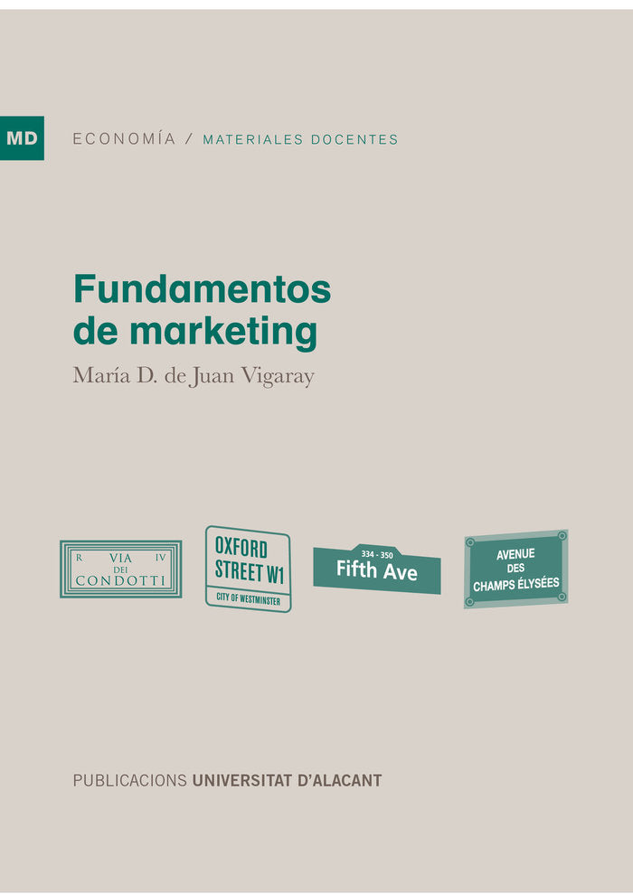 Fundamentos de marketing, de De Juan Vigaray, María Dolores | portada del libro