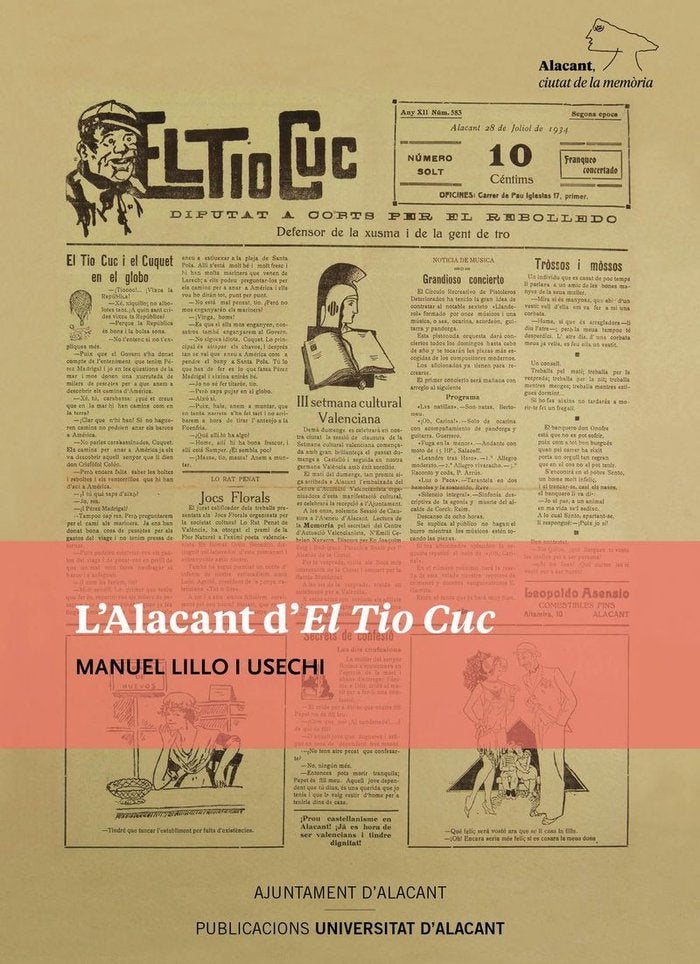 L'Alacant d'El Tio Cuc, de Lillo Usechi | portada del libro