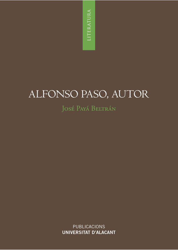 Alfonso Paso, Autor, de Payá Beltrán, José | portada del libro