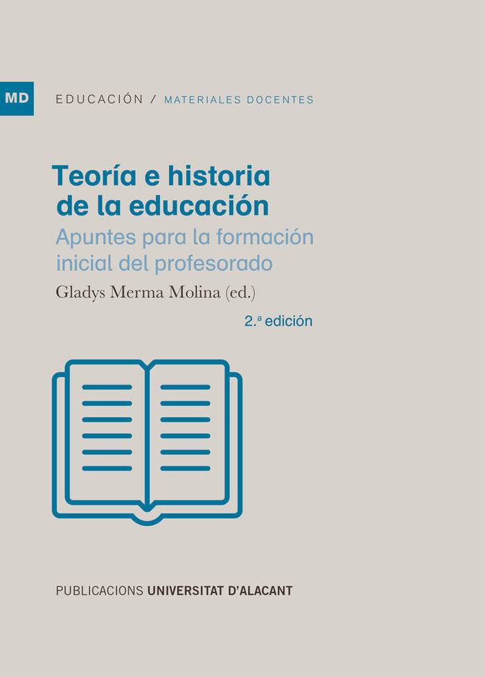 Teoría e historia de la Educación, de Merma Molina, Gladys | portada del libro
