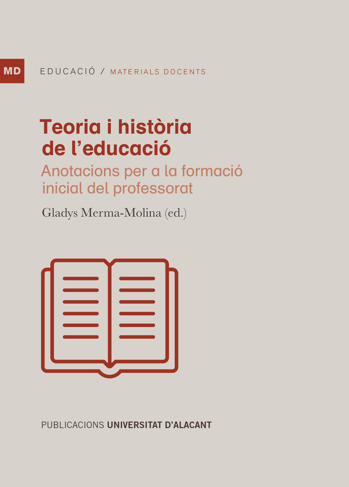 Teoria i història de l'educació, de Merma Molina, Gladys | portada del libro