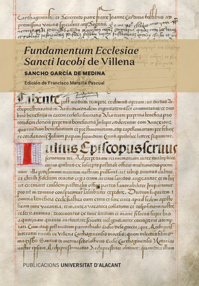 Fundamentum Ecclesiae Sancti Iacobi de Villena, de GARCIA DE MEDINA, SANCHO | portada del libro