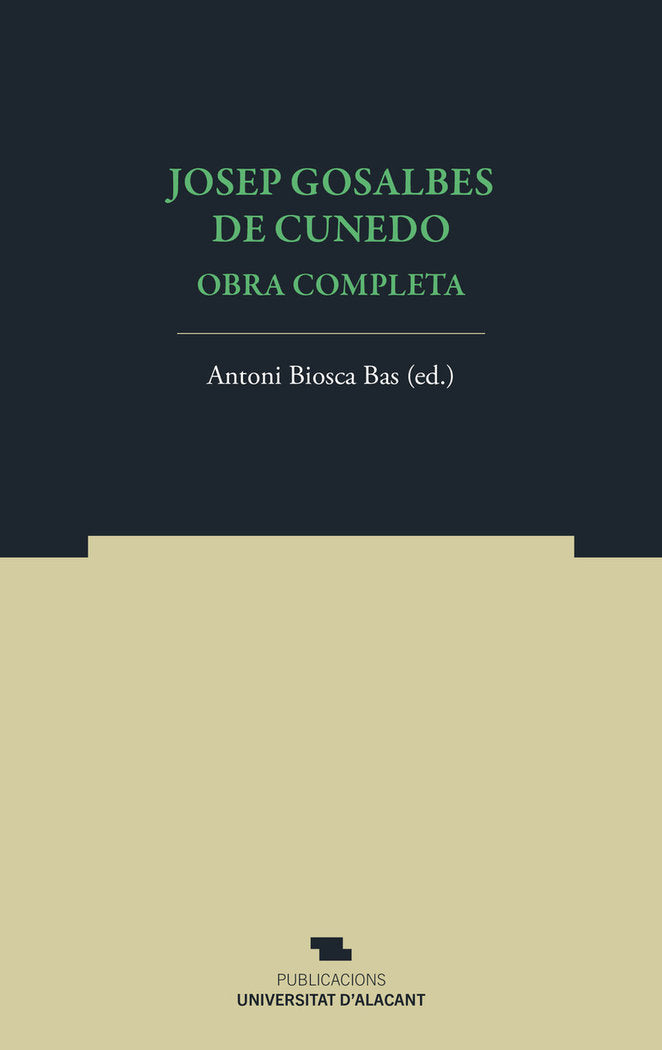 Josep Gosalbes de Cunedo, de COLOMA GIL, RAFAEL | portada del libro