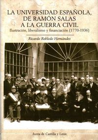 La universidad española, de Ramón Salas a la guerra civil, de Robledo Hernández | portada del libro