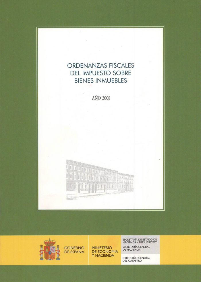 Ordenanzas fiscales del impuesto sobre bienes inmuebles. Año 2008 | portada del libro