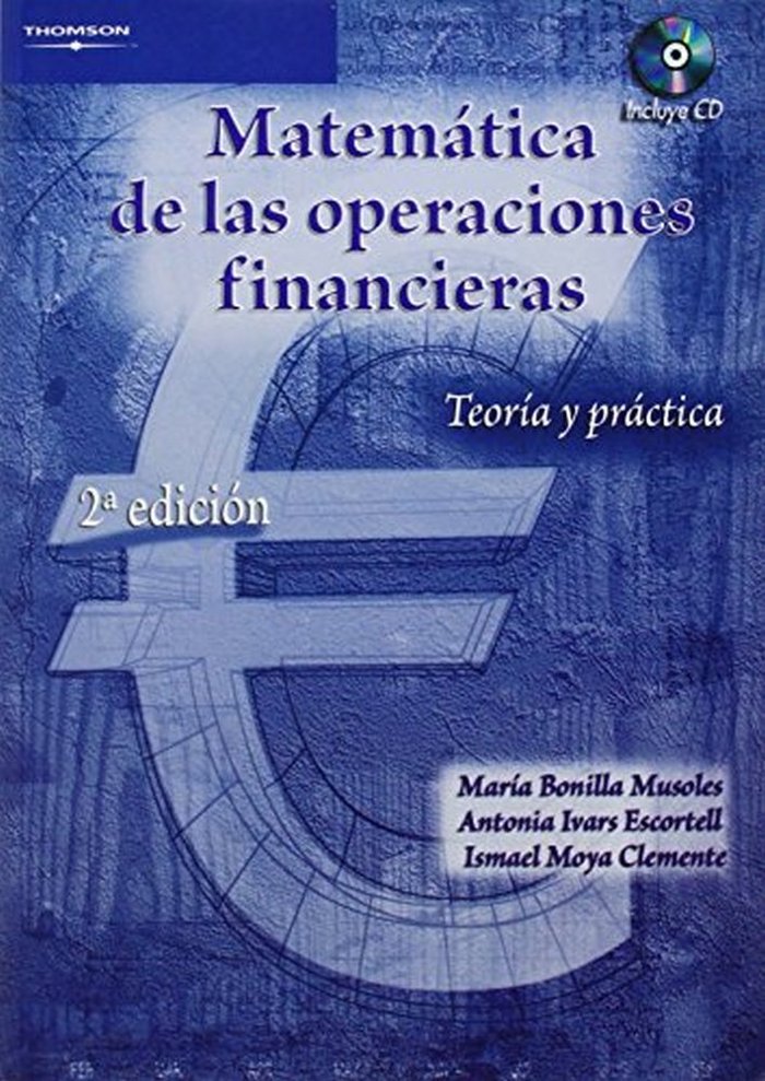 Matemática de las operaciones financieras, de BONILLA MUSOLES, MARIA | portada del libro