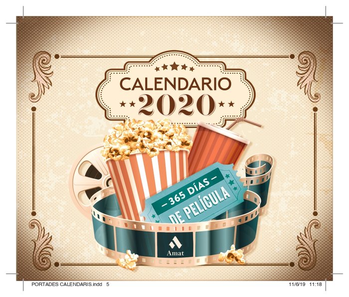 CALENDARIO DE CINE 2020, de Amat Editorial | portada del libro