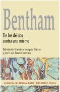 De los delitos contra uno mismo, de Jeremy Bentham | portada del libro