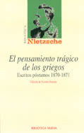 El pensamiento trágico de los griegos, de Nietzsche, Friedrich | portada del libro