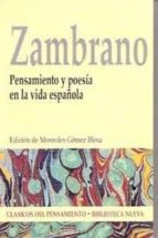Pensamiento y poesía en la vida española, de María Zambrano | portada del libro