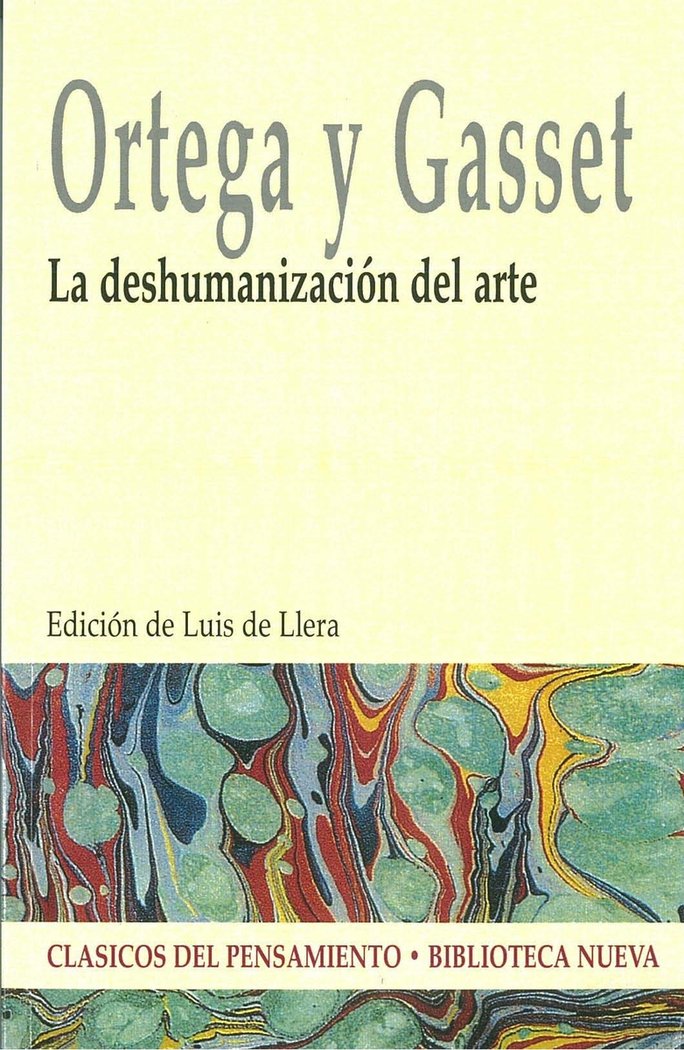 La deshumanización del arte, de Ortega y Gasset, José | portada del libro