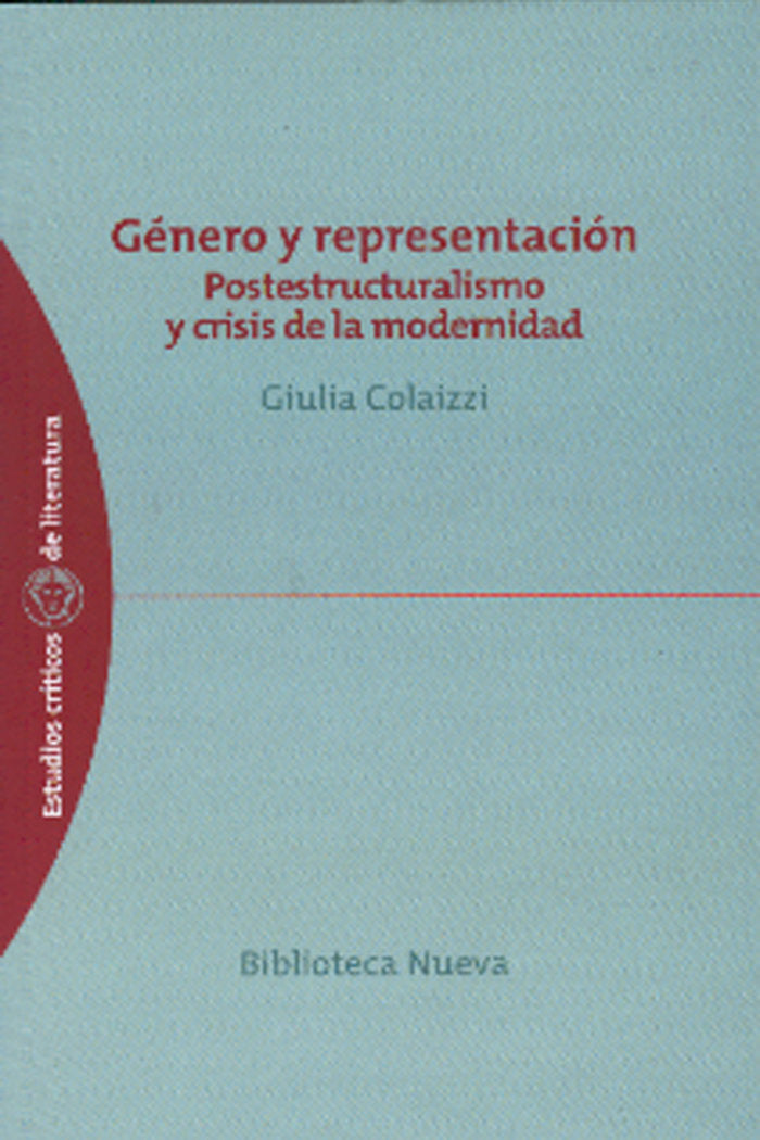 Género y representación, de Colaizzi, Giulia | portada del libro