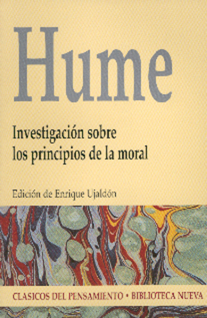 Investigación sobre los principios de la moral, de David Hume | portada del libro