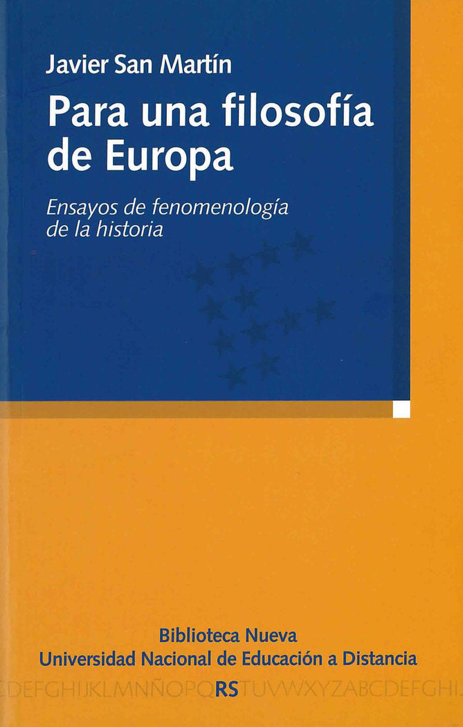 Para una filosofía de Europa, de San Martín, Javier | portada del libro