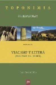 Toponimia de Ribagorza. Municipio de Viacamp y Literá, de Terrado Pablo, Javier | portada del libro