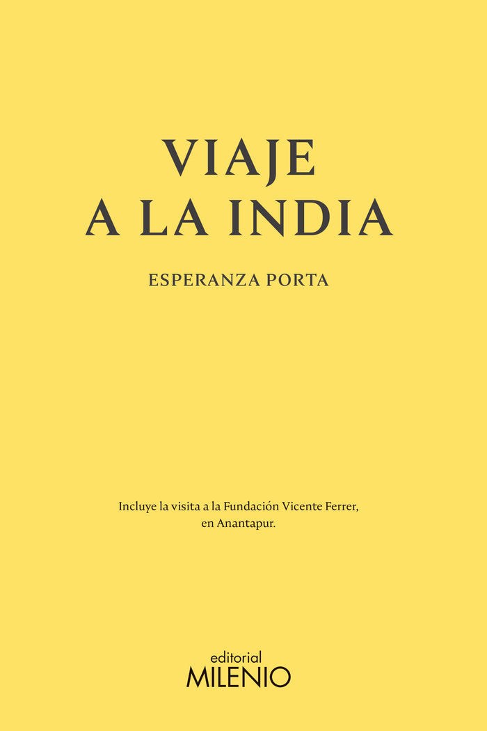 Viaje a la India, de Porta Vicente, Esperanza | portada del libro
