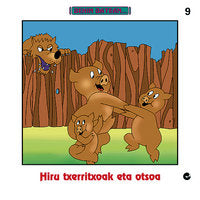 Hiru txerritxoak eta otsoa, de EREIN | portada del libro