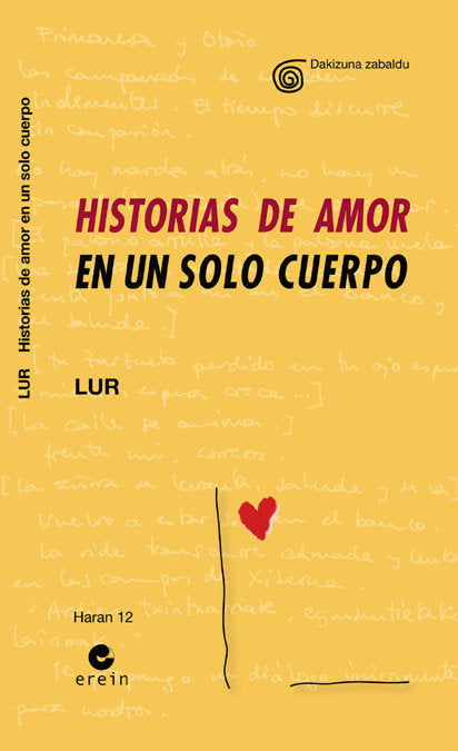 HISTORIAS DE AMOR EN UN SOLO CUERPO, de LUR | portada del libro