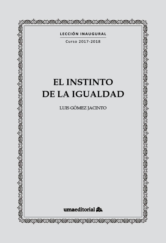 El instinto de la igualdad, de Gómez Jacinto | portada del libro