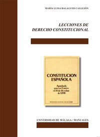 Lecciones de Derecho Constitucional, de Balaguer Callejón | portada del libro