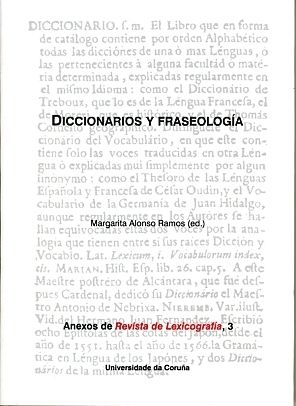 Diccionarios y fraseología, de Margarita Alonso Ramos | portada del libro