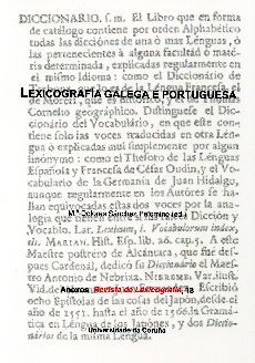 Lexicografía galega e portuguesa | portada del libro