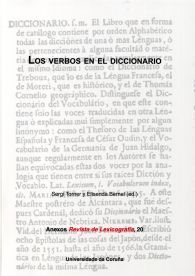 Los verbos en el diccionario, de Varios autores | portada del libro