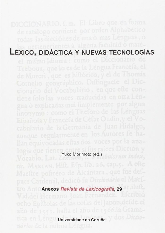 Léxico, didáctica y nuevas tecnologías, de Yuko Morimoto | portada del libro