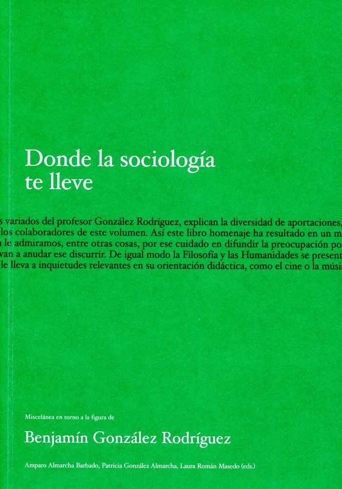 Donde la sociología te lleve | portada del libro