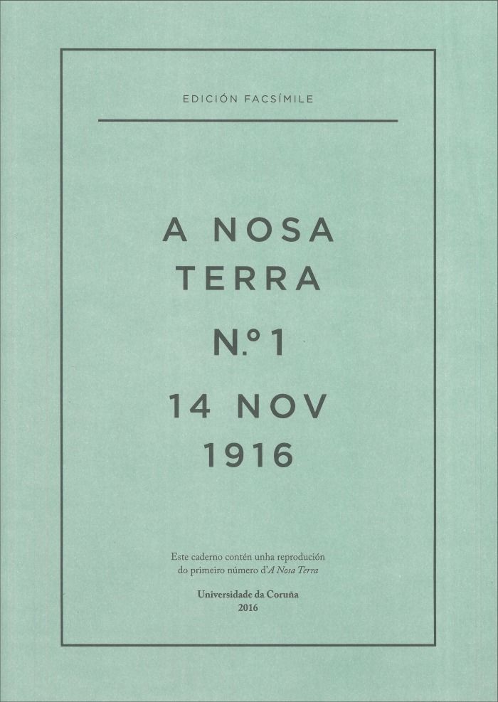 A Nosa Terra n.º 1, 14 de novembro de 1916, de Varios autores | portada del libro