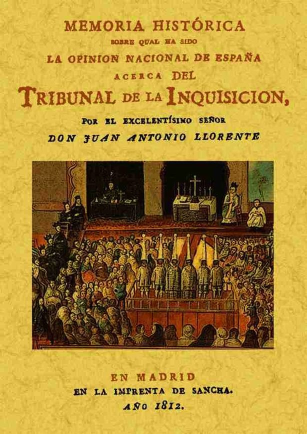 Memoria histórica sobre la Inquisición, de Llorente, Juan Antonio | portada del libro