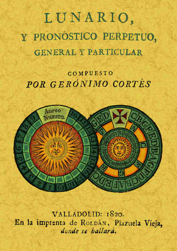 Lunario y pronóstico perpetuo, de Cortés, Gerónimo | portada del libro