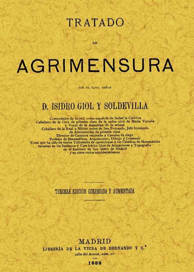 Tratado de agrimensura, de Giol y Soldevilla, Isidro | portada del libro